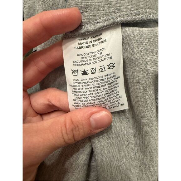 Nike Heather Gray Black Oversized Belted Mock Neck Pullover Sweatshirt Small - Picture 5 of 6